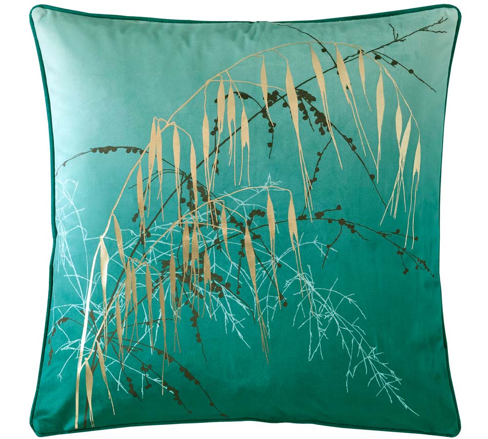 Meadow Grass Teal Cushion